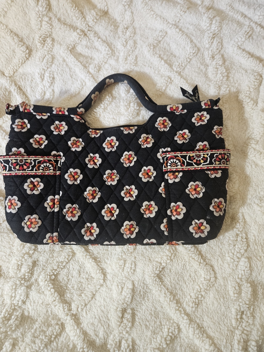Vera Bradley Black Quilted Floral Tote